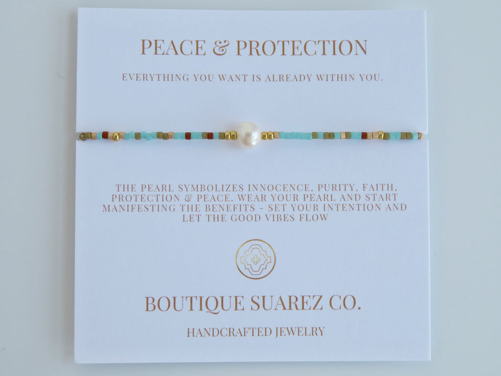 Manifest Peace - Pearl Bracelet