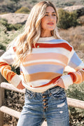 Oragita Colorblock Drop Shoulder Sweater