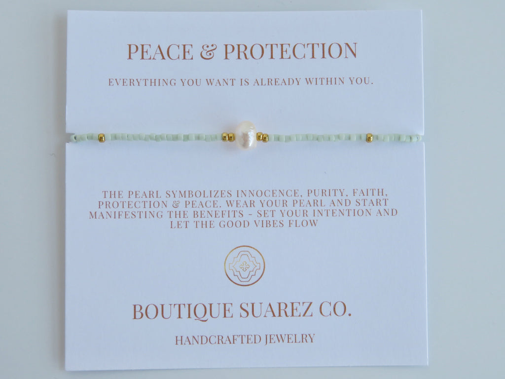 Manifest Peace - Pearl Bracelet