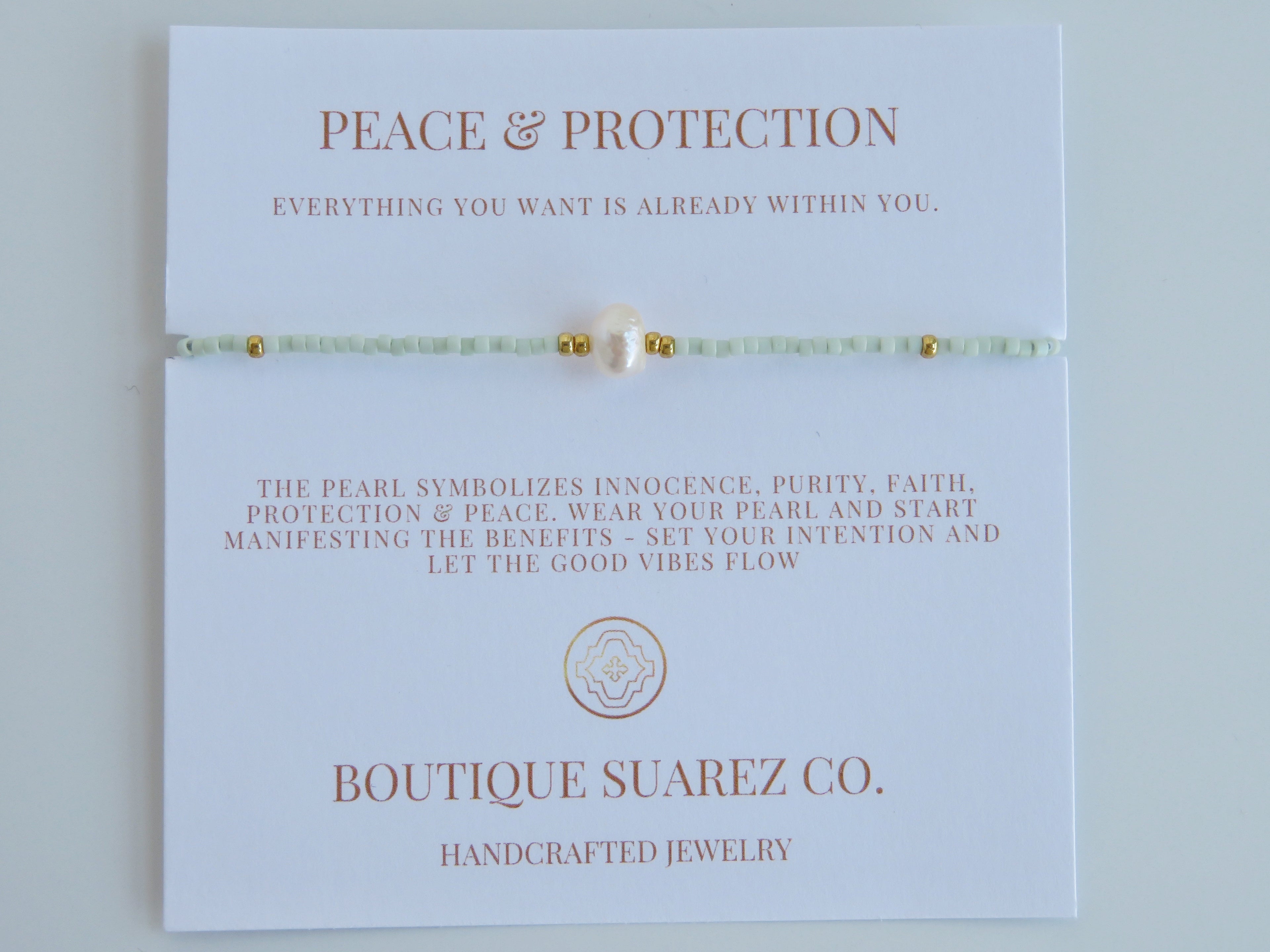 Manifest Peace - Pearl Bracelet