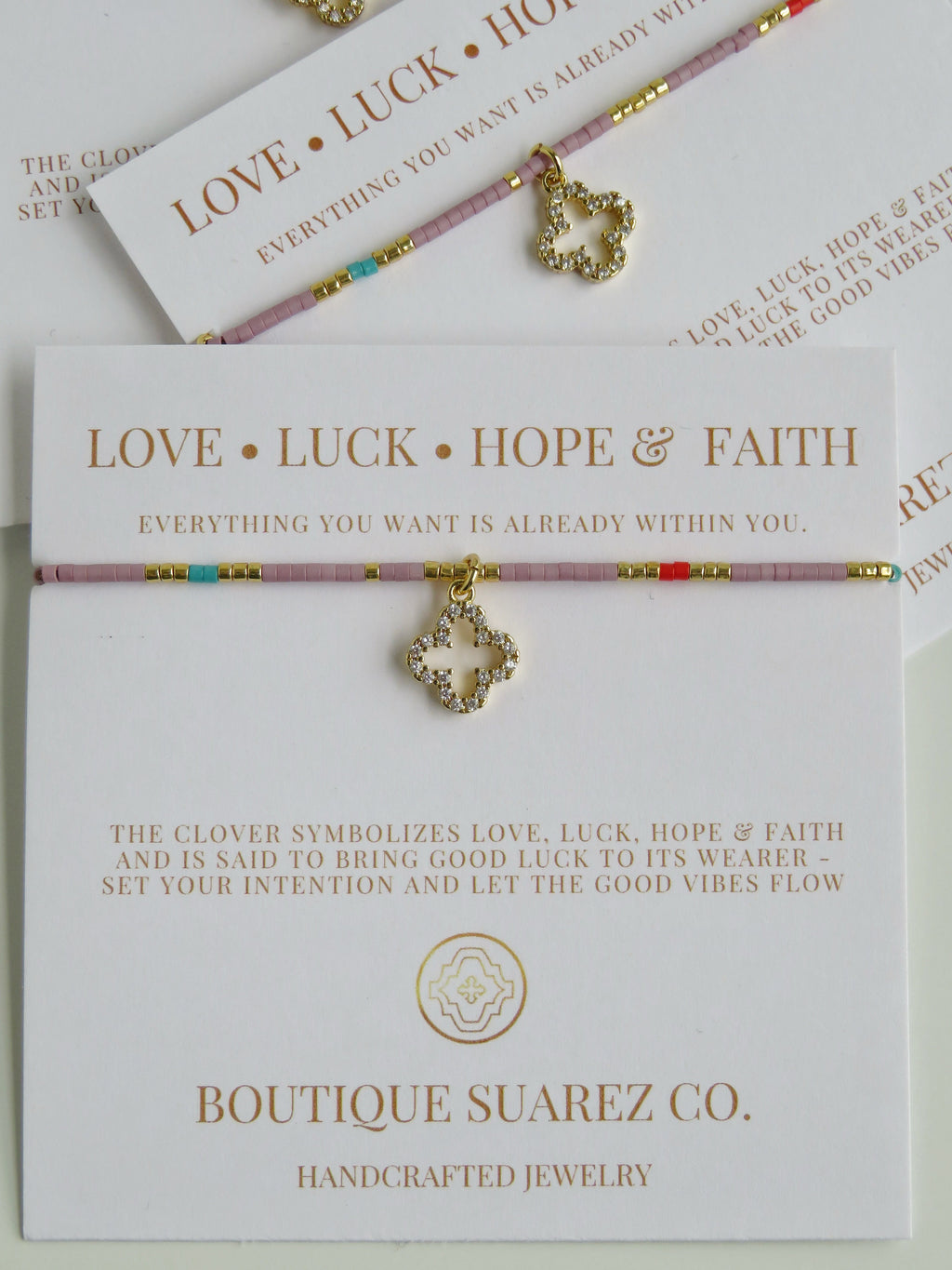 Infinite Luck - Abigail Clover Bracelet - Lavender