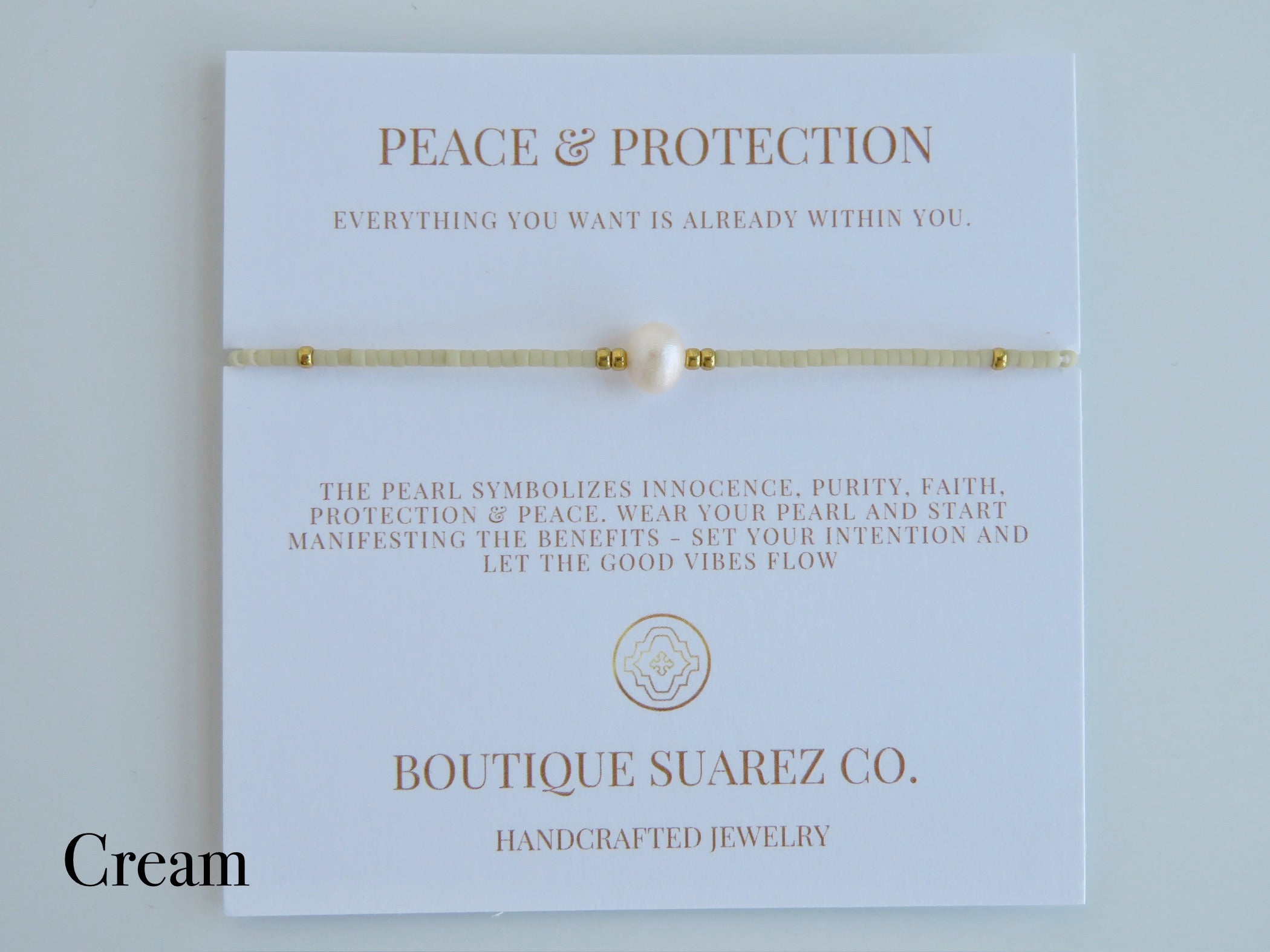 Manifest Peace - Pearl Bracelet
