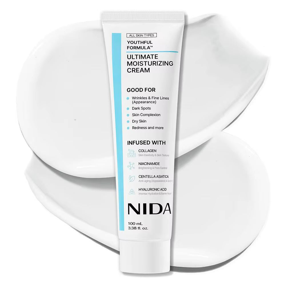 NIDA Moisturizing Cream Multi-Action Rejuvenating Face Cream Repairs Damage Ultimate Cream for All Skin Types Korean Skin Care