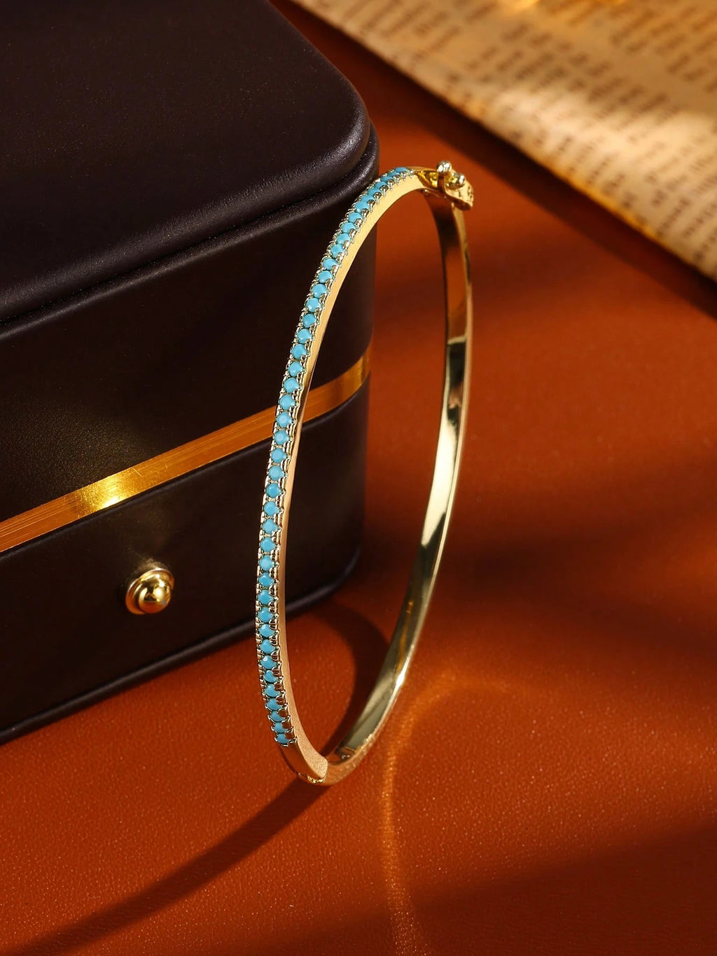 Rakol 1Pc Turquoise Cubic Zirconia Women Bracelet