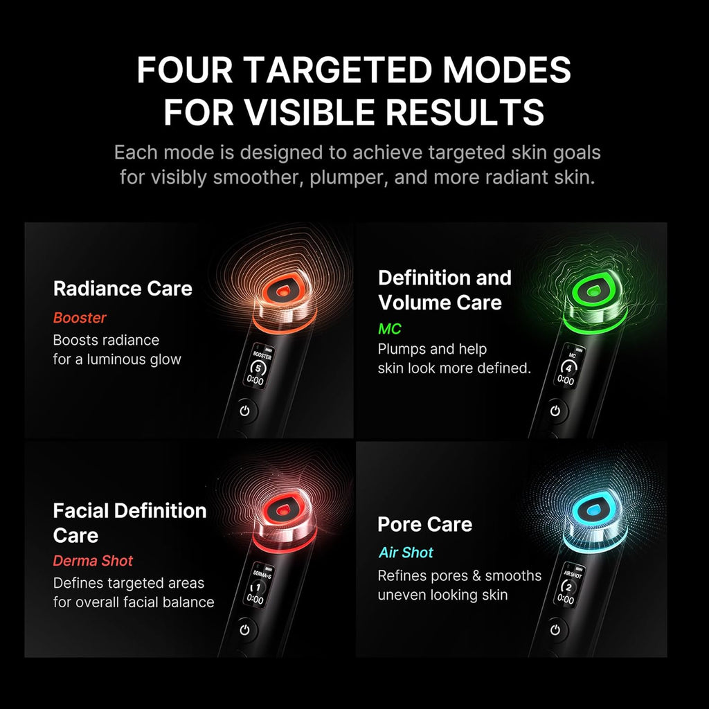 Age-R Booster Pro | 6-In-1 Real Glass Glow Beauty Massager | Looking Glass Skin | Korean Skin Care