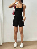 Sleeveless Strappy High-Waist Jumpsuit For Women