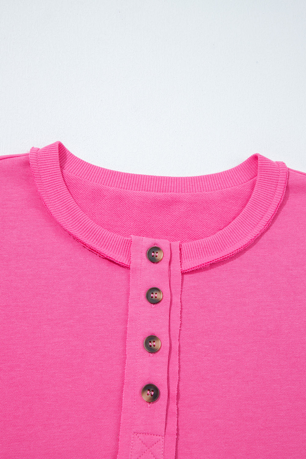 Vera Raw Edge Half Buttons Pullover and Jogger Pants Set