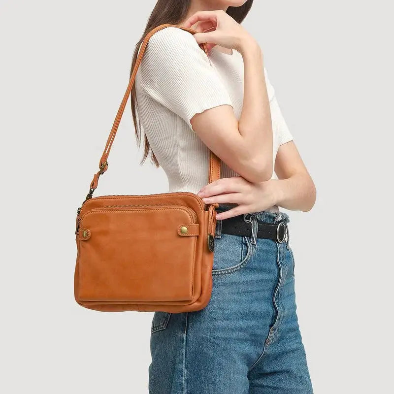 Genuine Leather Crossbody Bag | Elegant Women’S Shoulder Bag