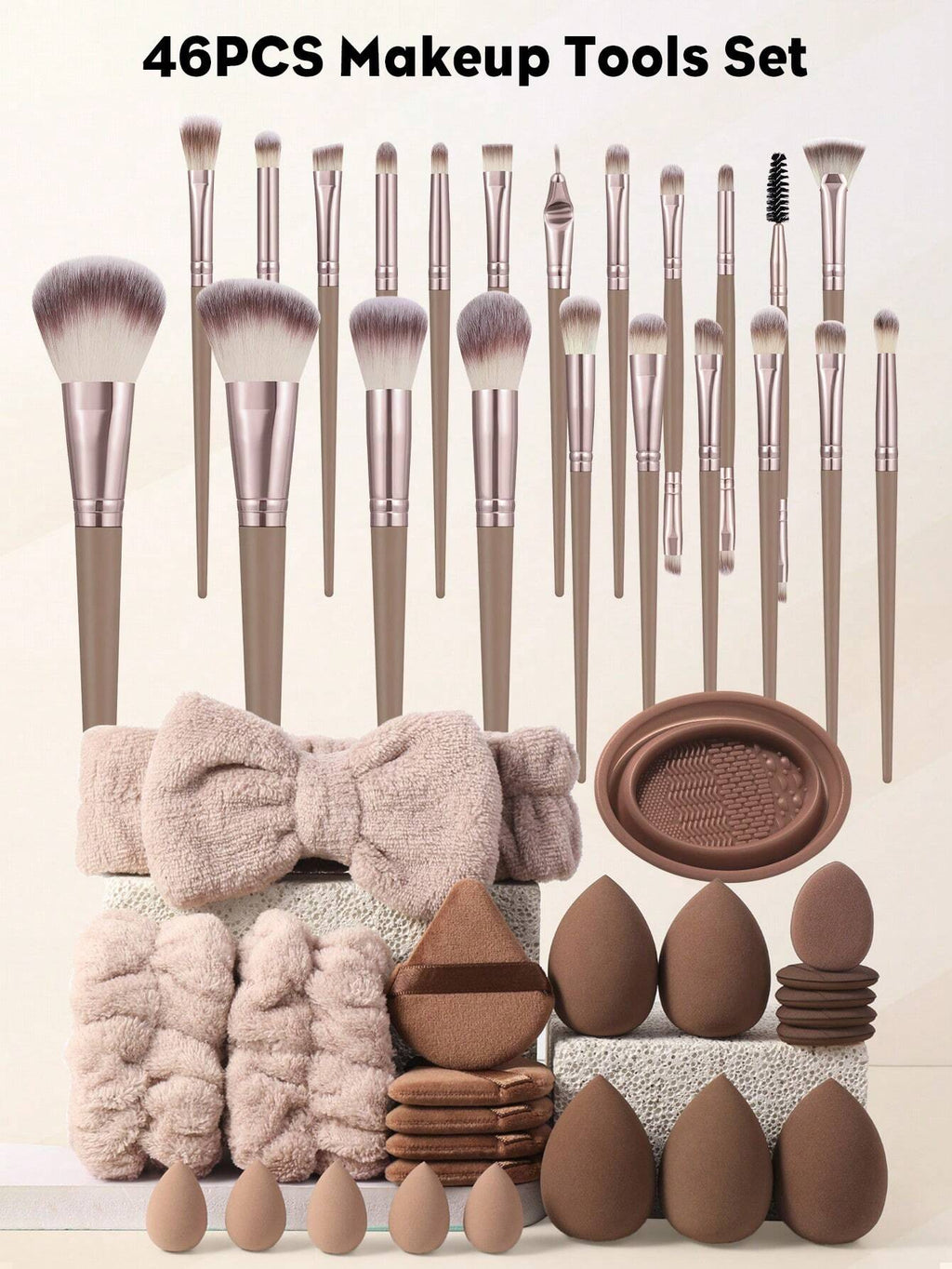 (Champagne Gold )18-20-22-25-30PCS Makeup Brush Sets Premium Synthetic Hair Eyeshadow Blending Brush Sets Cosmetics Tools+24Pcs Makeup Tools Set,Brush Set,Makeup Brush Kit,Make up Brush Set,Make up Set Complete,Makeup Brush Set,Complete Makeup Kit,Brush Kit,Brushes Makeup Set,Makeup Gift Set