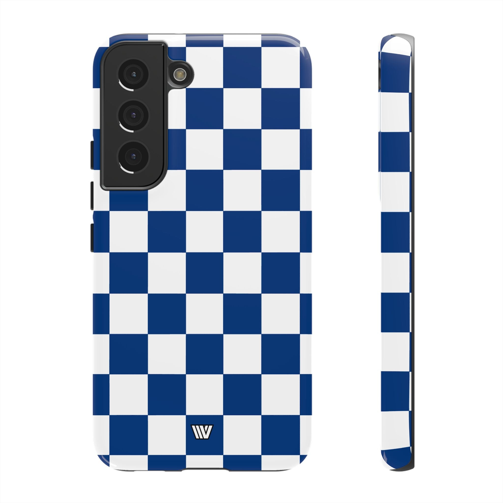BLUE WHITE CHECKERBOARD | Tough Phone Case
