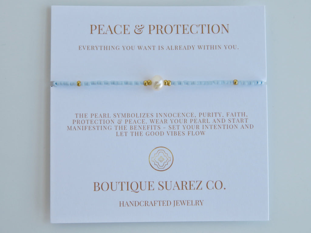 Manifest Peace - Pearl Bracelet