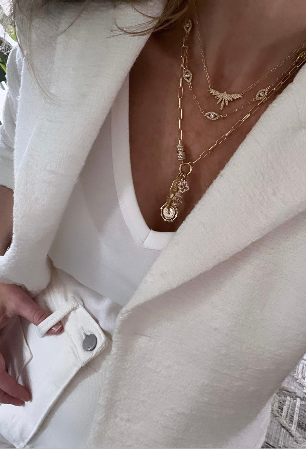 Scarlett Charm Holder Necklace - Clicker Clasp - add charms