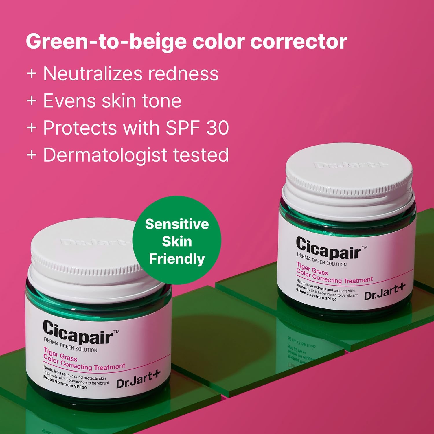 Dr. Jart+ Cicapair Soothing Color Correcting Treatment SPF 30 with Centella Asiatica Extracts | Cc Cream | Korean Skin Care