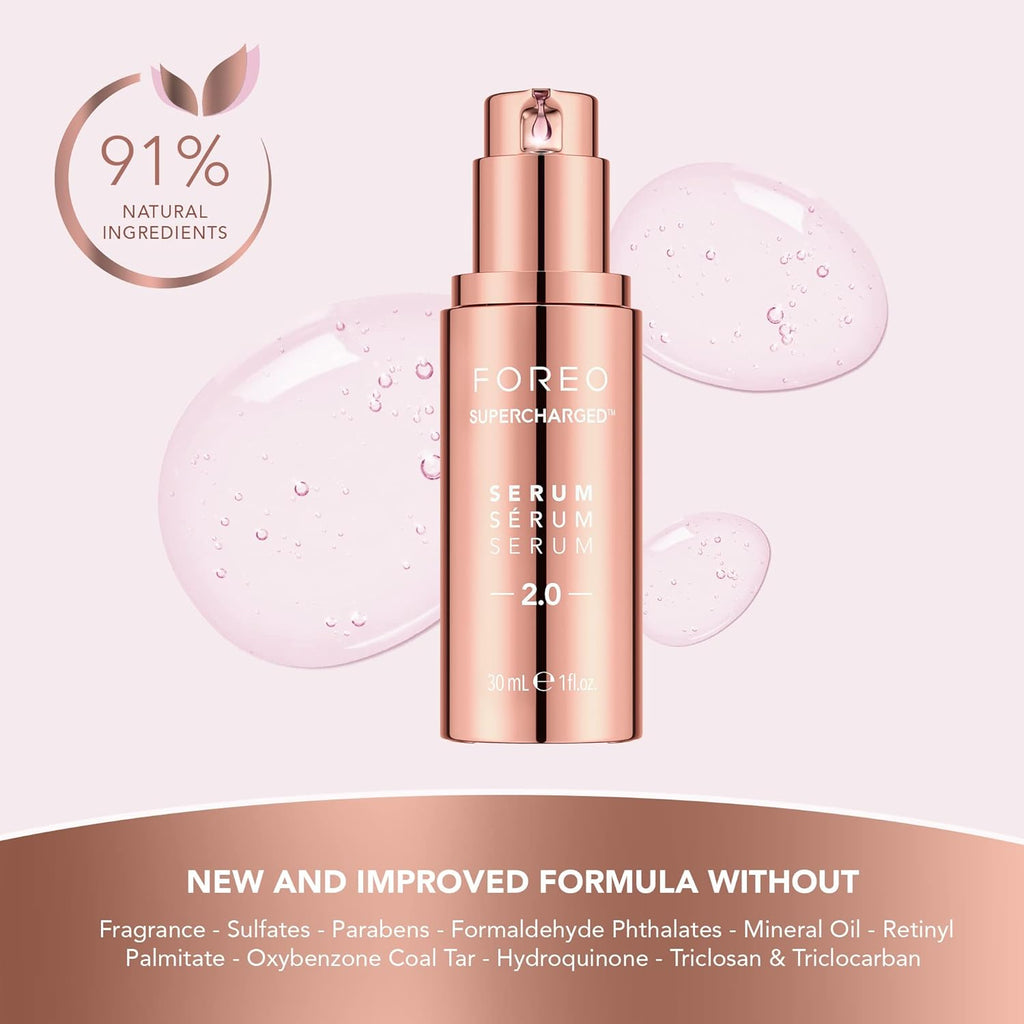 Age-Defying Bear Bundle - Bear Microcurrent Facial Device + 2 X Conductive Serum 1 Fl.Oz. - anti Aging Face Massager - Skin Care Tools Set for an Instant Face Lift - Fuchsia
