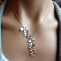 Antique Silver Floral Necklace