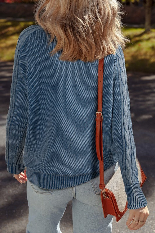 Cable Knit Long Sleeve Sweater