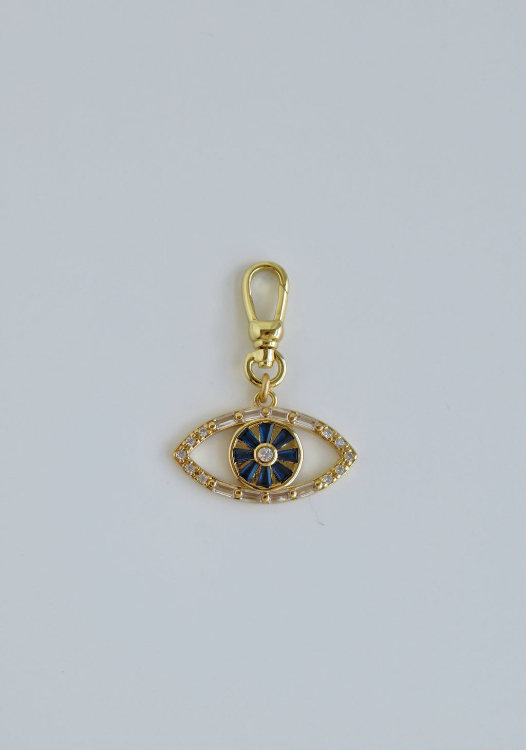 Royal Blue Evil Eye Charm on Swivel Clasp