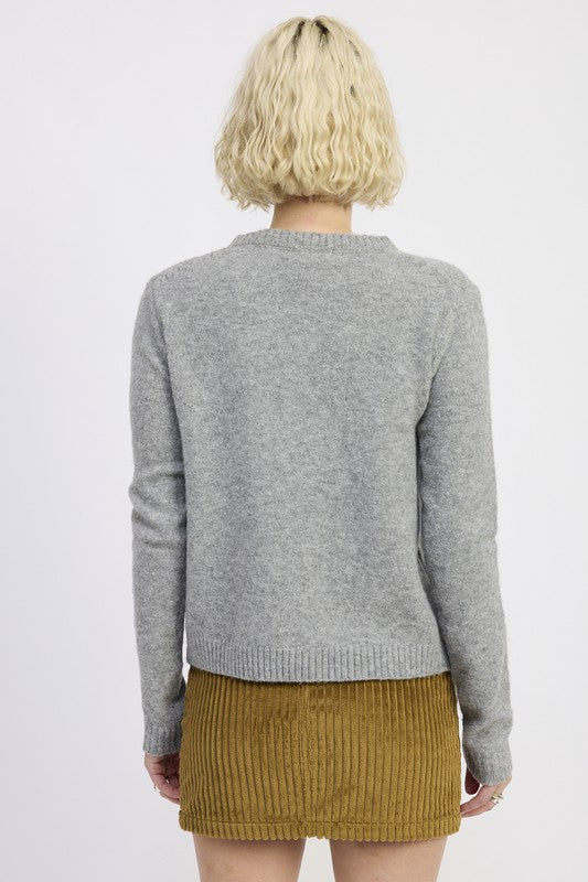 FITTED BUTTON UP CARDIGAN