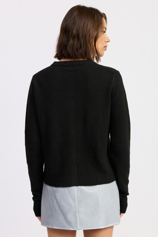 FITTED BUTTON UP CARDIGAN