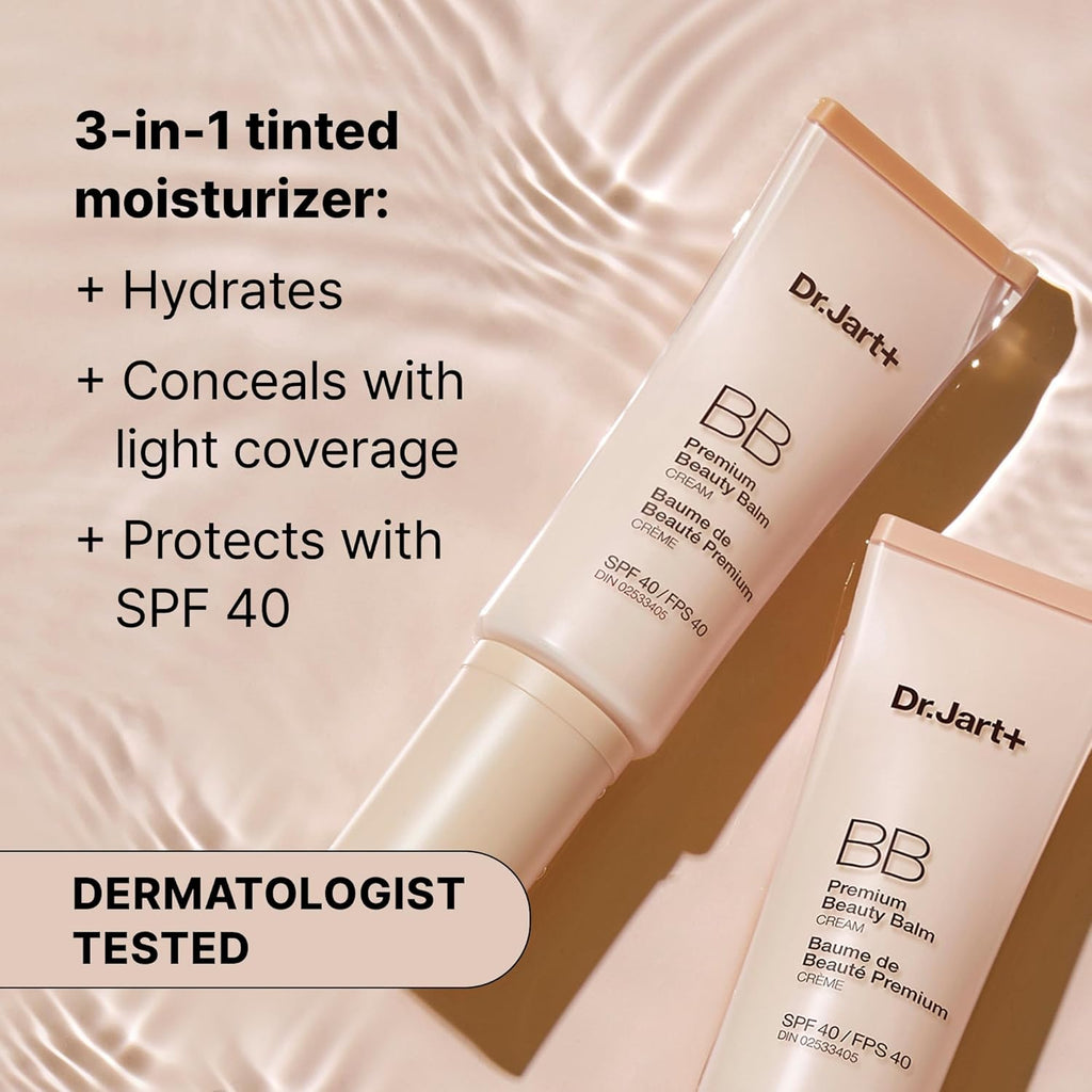 Premium BB Korean Tinted Moisturizer with SPF 40 and Niacinamide | Bb Cream |Skin Tint | Korean Makeup, 1.35 Fl Oz