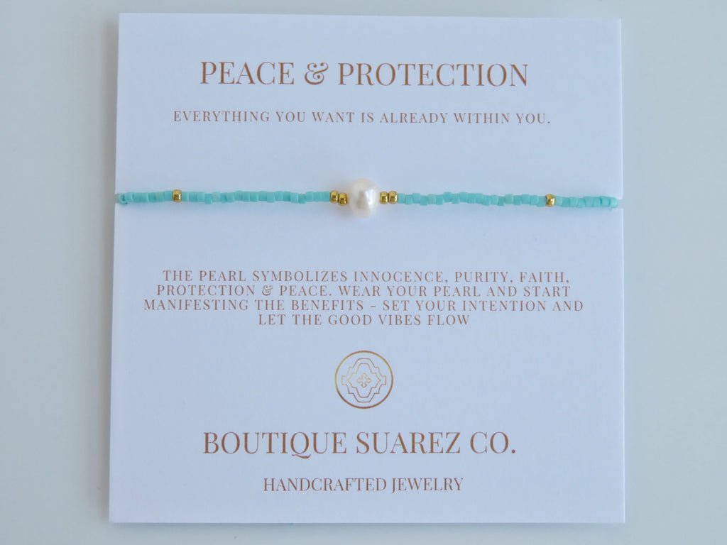 Manifest Peace - Pearl Bracelet