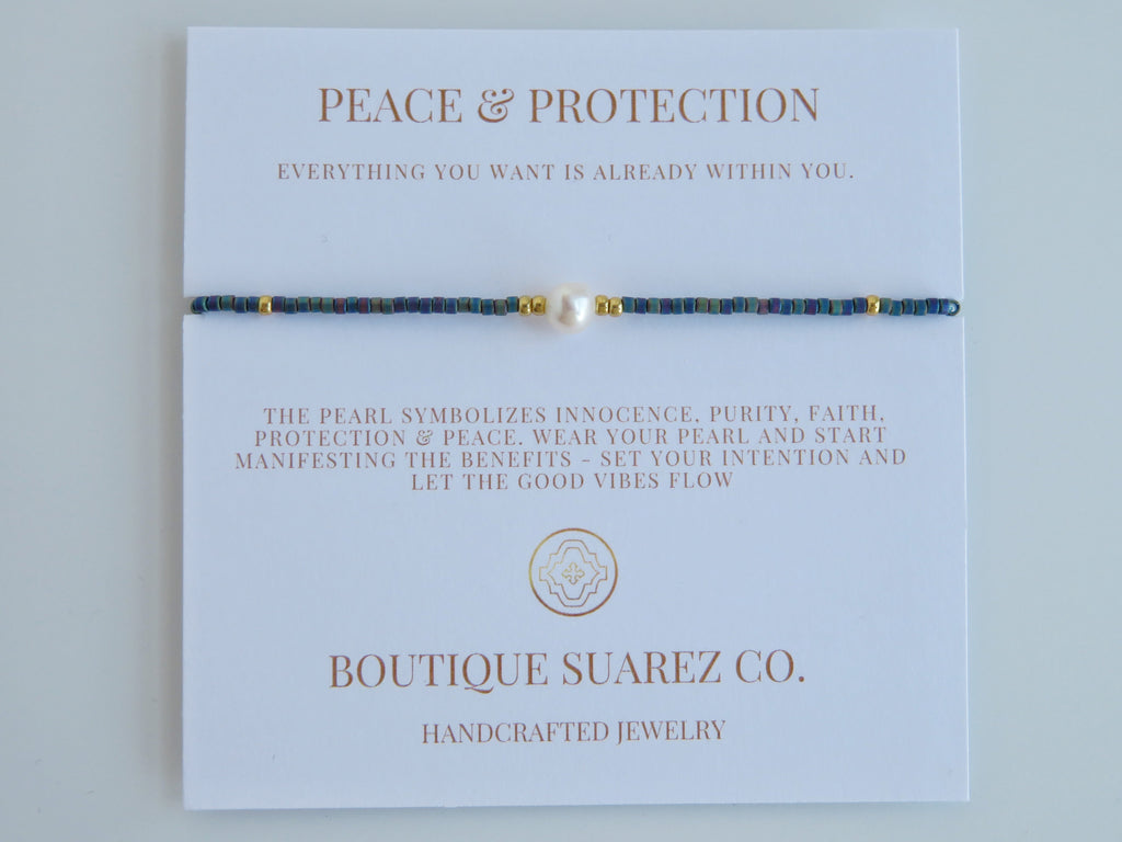 Manifest Peace - Pearl Bracelet