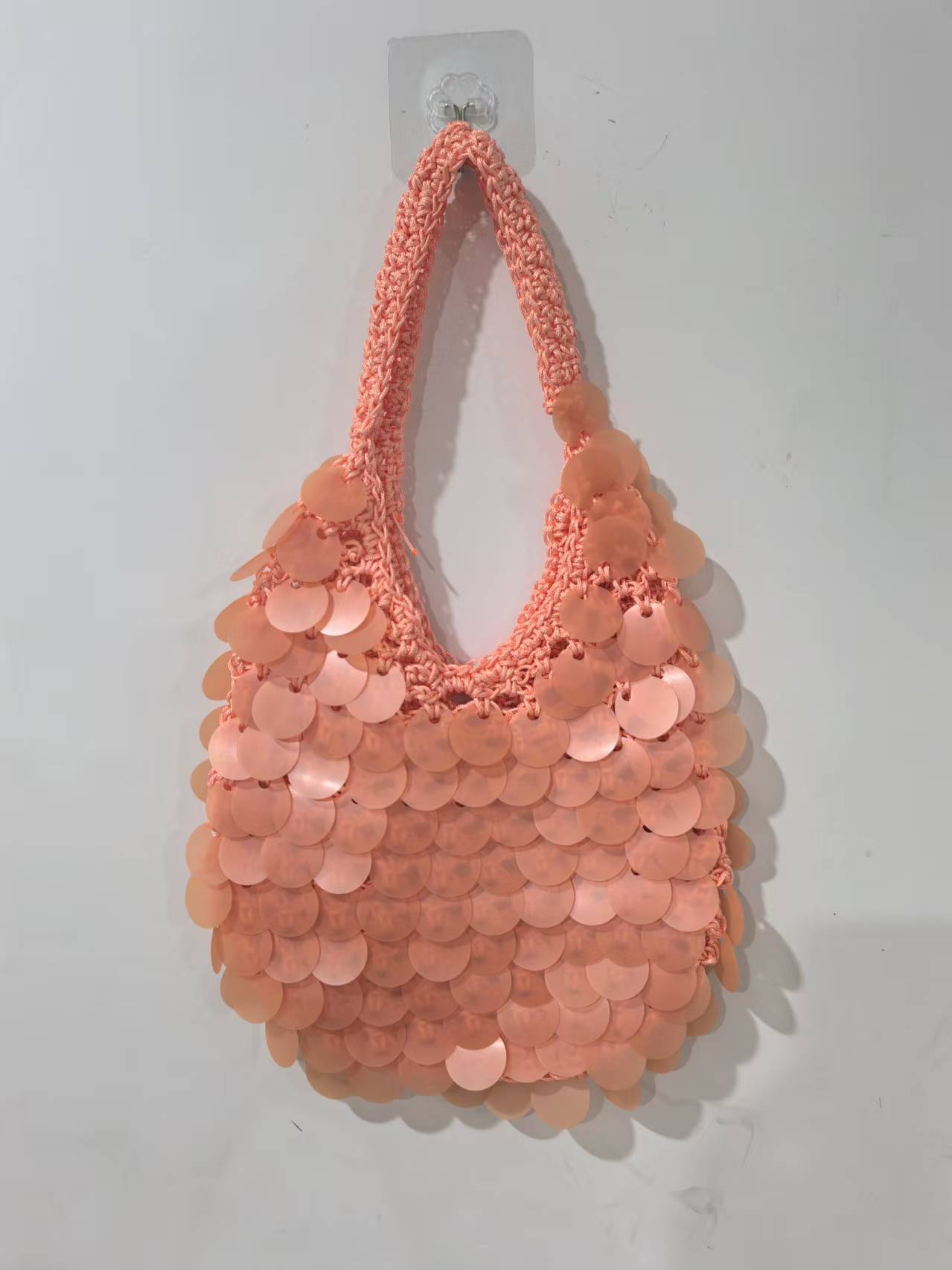 New High-End Handmade Natural Sequin Handbag For Women