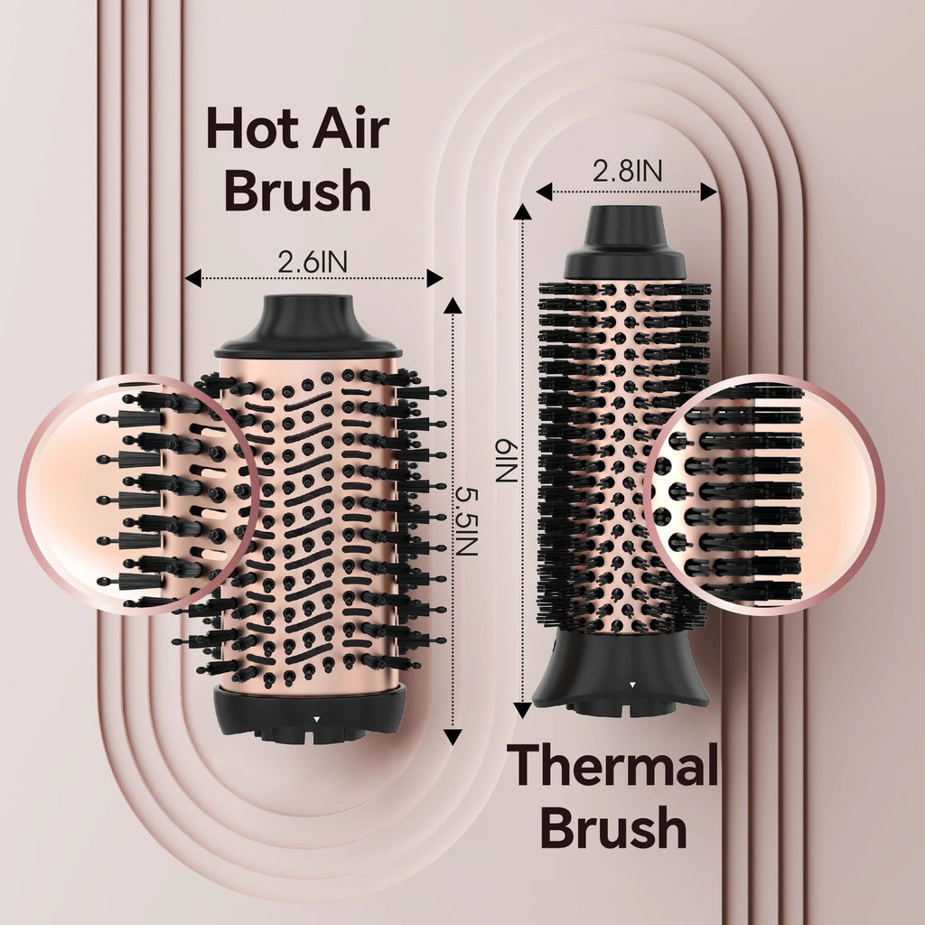by SKIMI Hair Dryer Brush, Black Blow Dryer Brush, Curly, Dry, Oval Hot Air Brush with Air Curling Iron