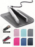 1Pc Hot Styling Tool Mat, Universal Size Hair Straightener and Curling Iron Heat-Resistant Mat for Storage and Travel, Hot Styling Tool Mat, Heat Resistant Silicone Hair Styling Mat Storage Heat Insulation Pad for Hair Straighteners, Flat Irons, and Curling Irons, Protect Your Hair Styling Tools with This Non-Slip Silicone Heat Insulation Pad for Restaurant Hotel Commercial