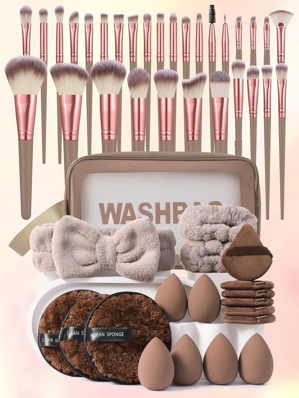 (Champagne Gold )18-20-22-25-30PCS Makeup Brush Sets Premium Synthetic Hair Eyeshadow Blending Brush Sets Cosmetics Tools+24Pcs Makeup Tools Set,Brush Set,Makeup Brush Kit,Make up Brush Set,Make up Set Complete,Makeup Brush Set,Complete Makeup Kit,Brush Kit,Brushes Makeup Set,Makeup Gift Set