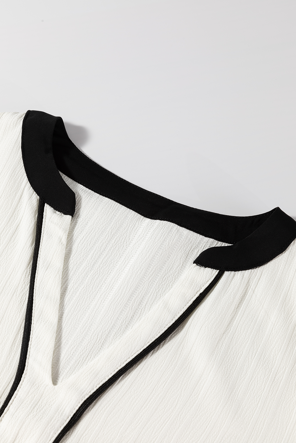 Ramila Textured Colorblock Elegant Blouse