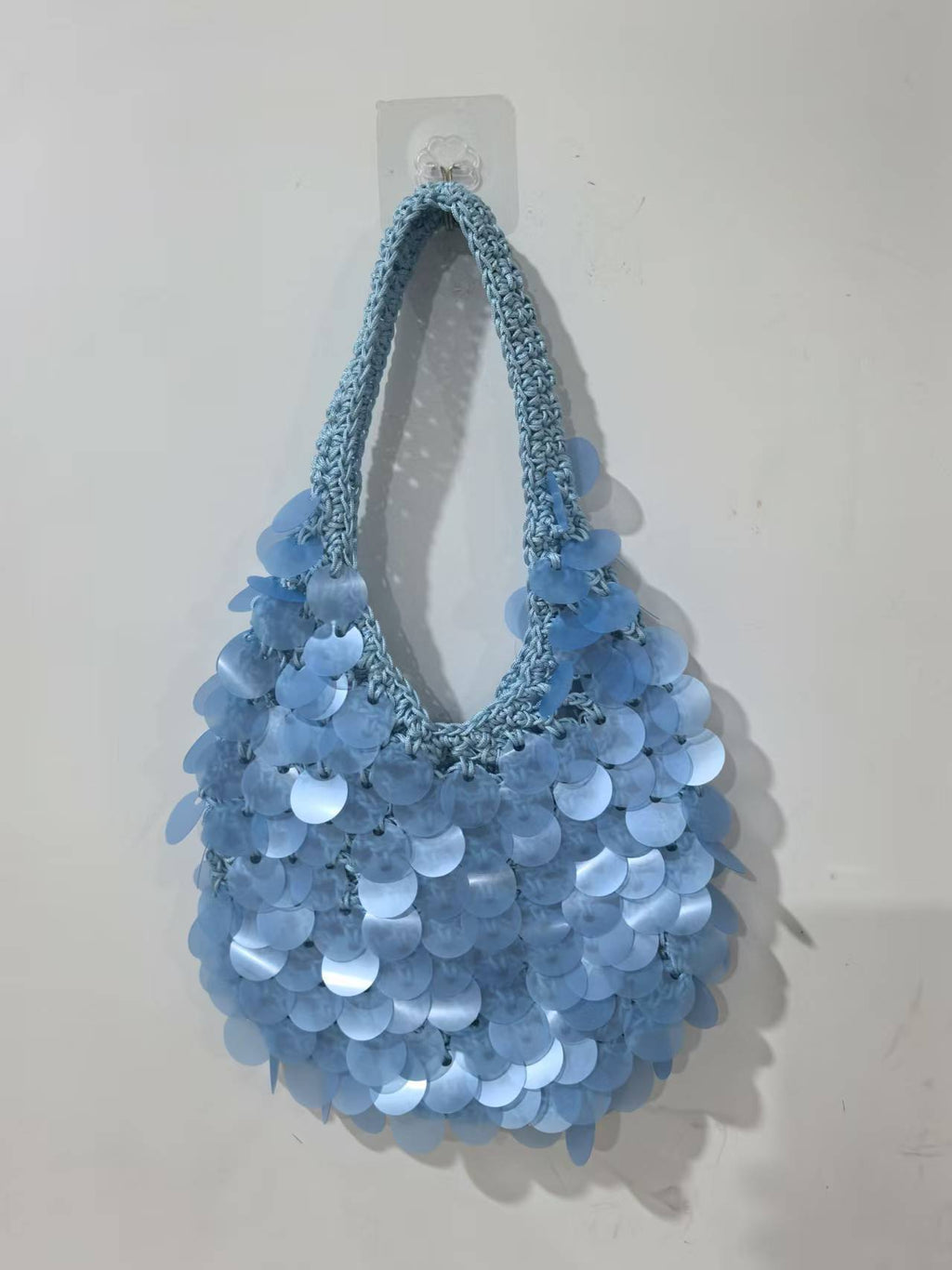 New High-End Handmade Natural Sequin Handbag For Women