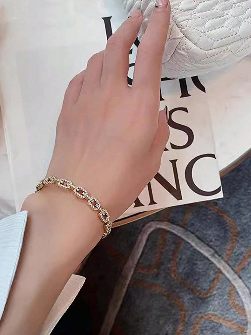 Rakol 1Pc Cubic Zirconia Decorated Women'S Bangle