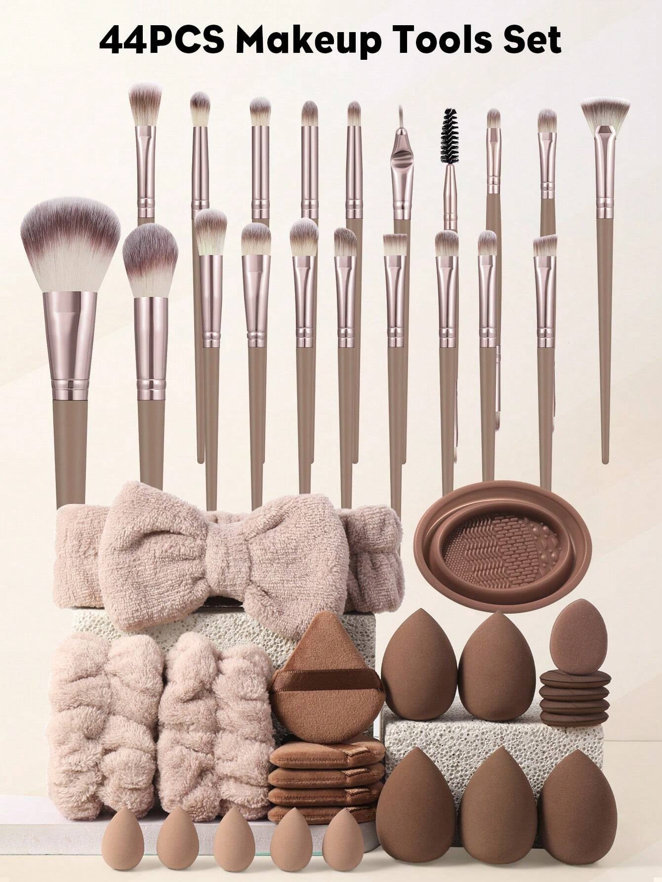 (Champagne Gold )18-20-22-25-30PCS Makeup Brush Sets Premium Synthetic Hair Eyeshadow Blending Brush Sets Cosmetics Tools+24Pcs Makeup Tools Set,Brush Set,Makeup Brush Kit,Make up Brush Set,Make up Set Complete,Makeup Brush Set,Complete Makeup Kit,Brush Kit,Brushes Makeup Set,Makeup Gift Set