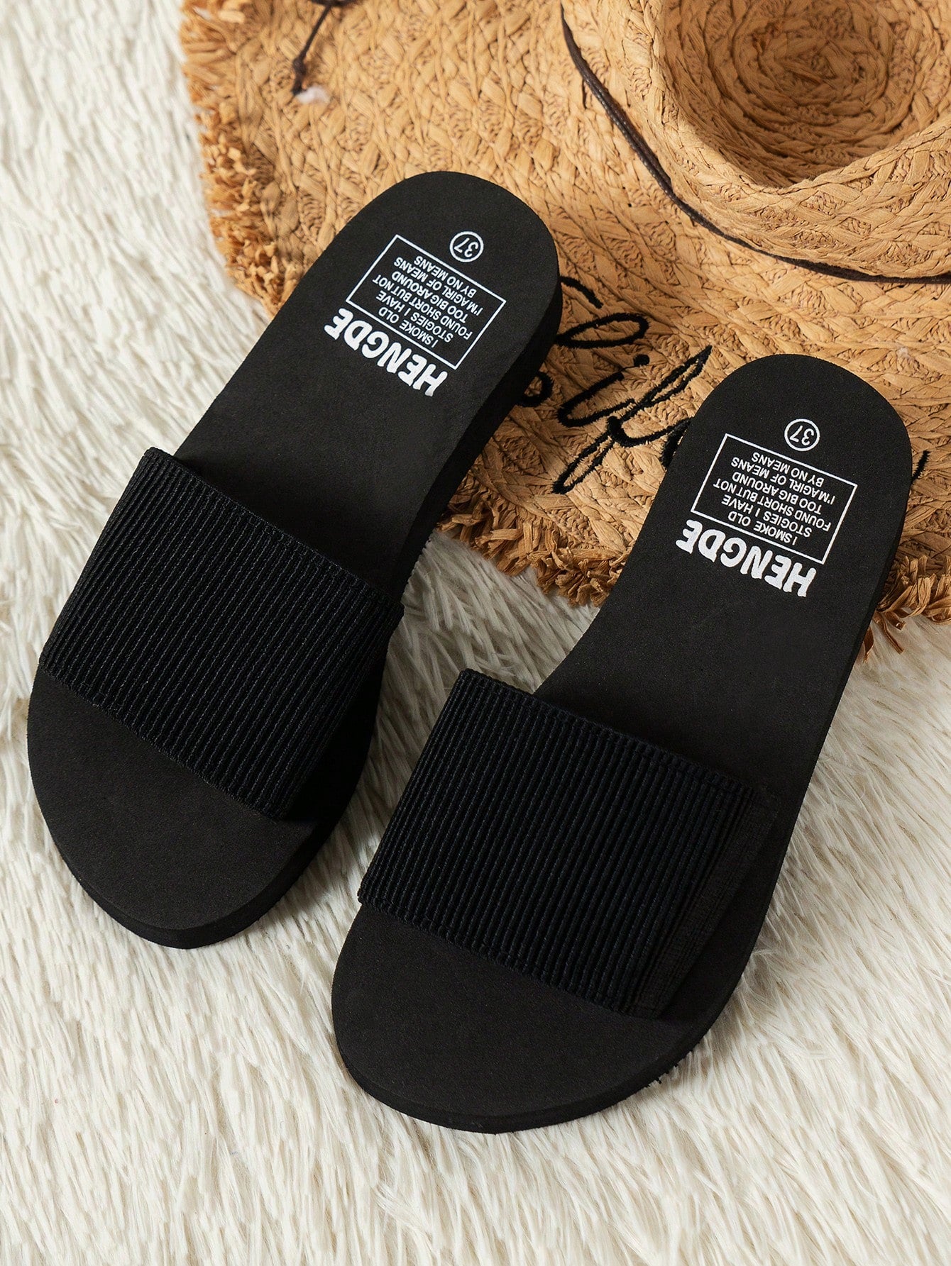 Elastic Band Casual Slippers for Women/Men, Eva Plastic Beach Slides, Lightweight & Comfortable, Simple & Stylish Flat Open Toe Slippers