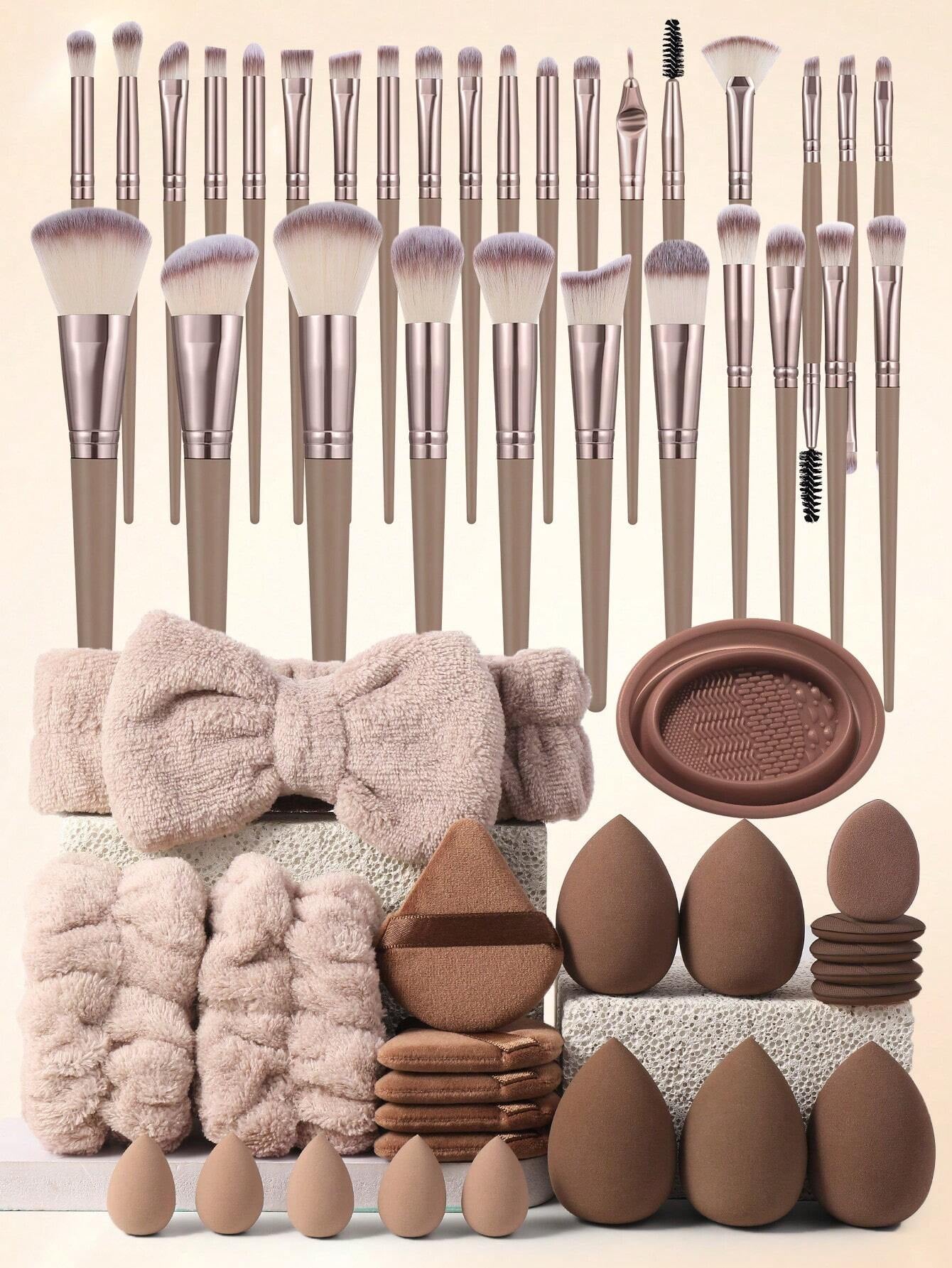 (Champagne Gold )18-20-22-25-30PCS Makeup Brush Sets Premium Synthetic Hair Eyeshadow Blending Brush Sets Cosmetics Tools+24Pcs Makeup Tools Set,Brush Set,Makeup Brush Kit,Make up Brush Set,Make up Set Complete,Makeup Brush Set,Complete Makeup Kit,Brush Kit,Brushes Makeup Set,Makeup Gift Set