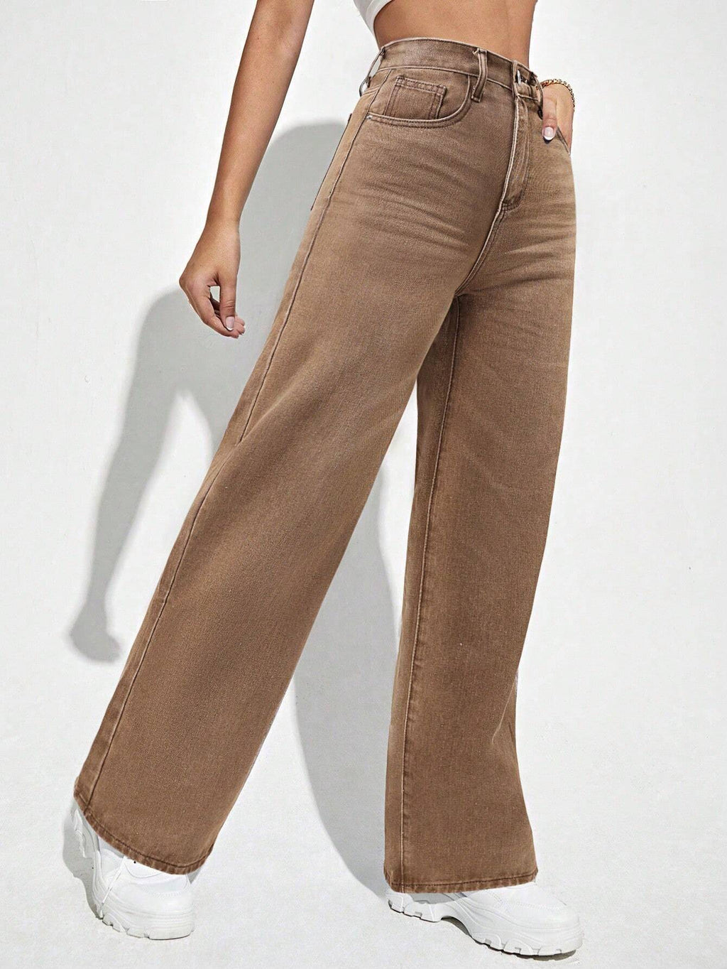 High Waist Straight Leg Jeans