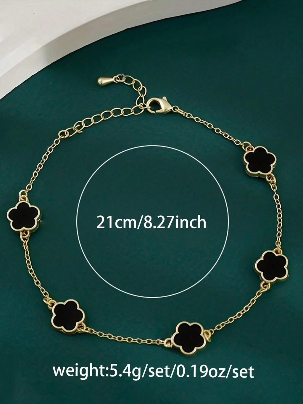 1Pc Fashion Copper Flower Decor Chain Bracelet for Women for Daily Life Valentines,Mom,Mother,Mother'S Day,Gift