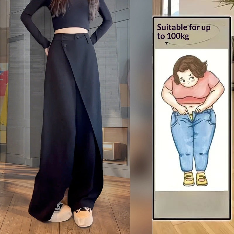 Loose-fitting Versatile Wide-leg Straight Pants