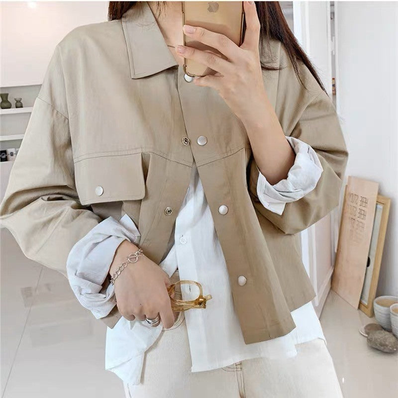 Niche Hong Kong-style Retro Chic Casual Workwear Jacket