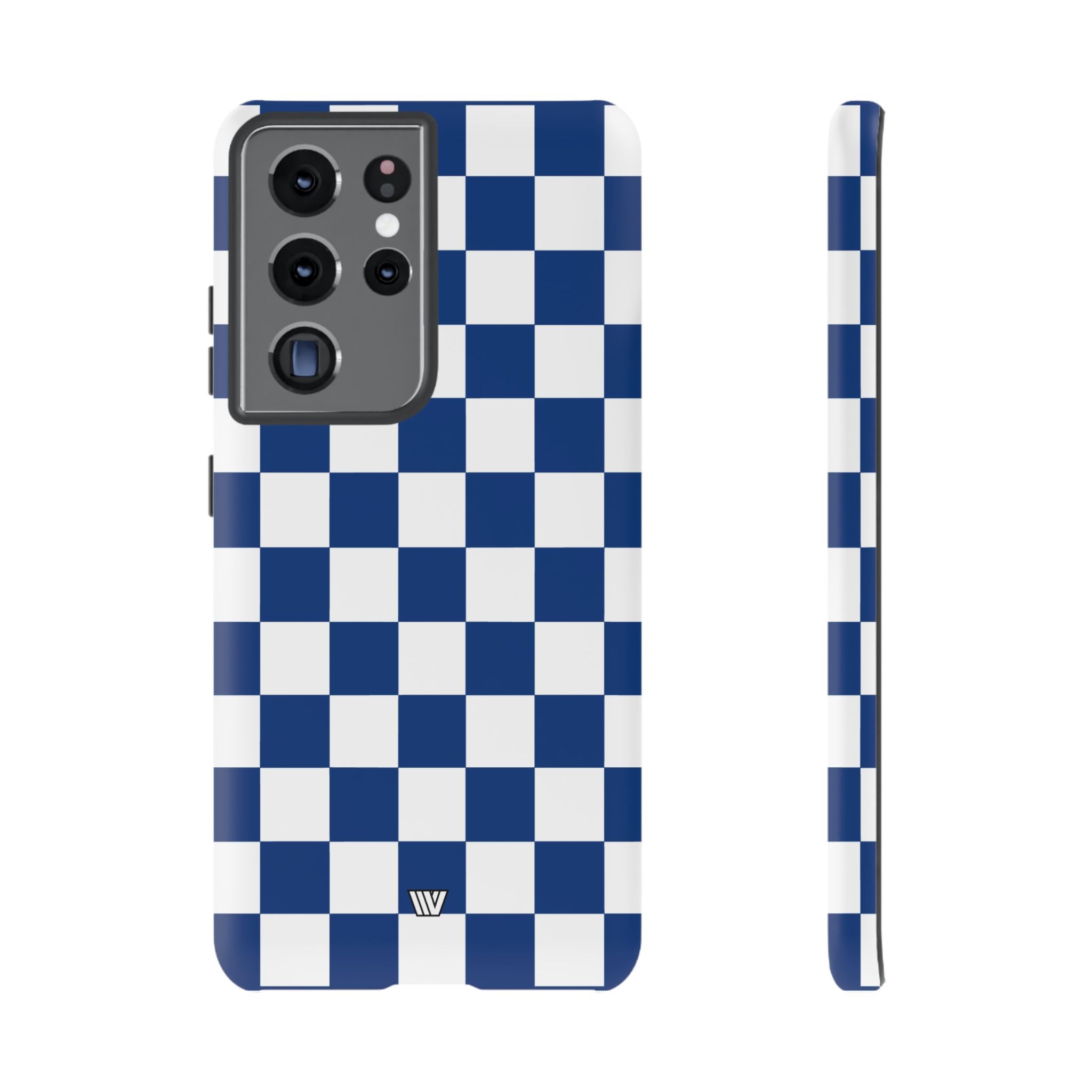 BLUE WHITE CHECKERBOARD | Tough Phone Case