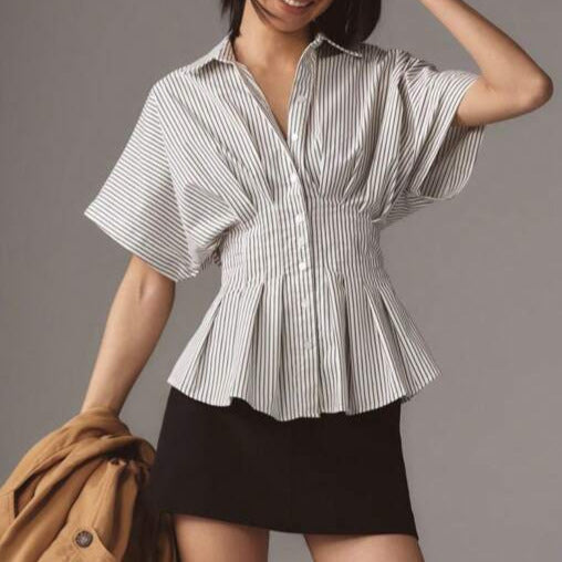 Pleated Waist-cinching Top That Flatters Your Figure And Pairs Effortlessly With Any Look