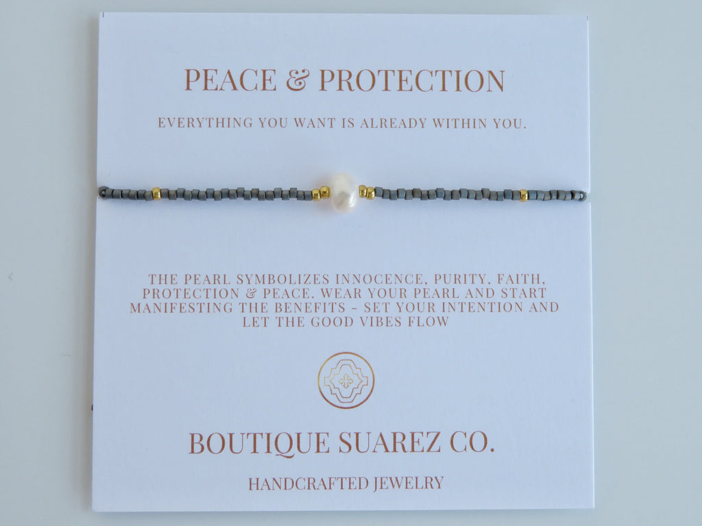 Manifest Peace - Pearl Bracelet