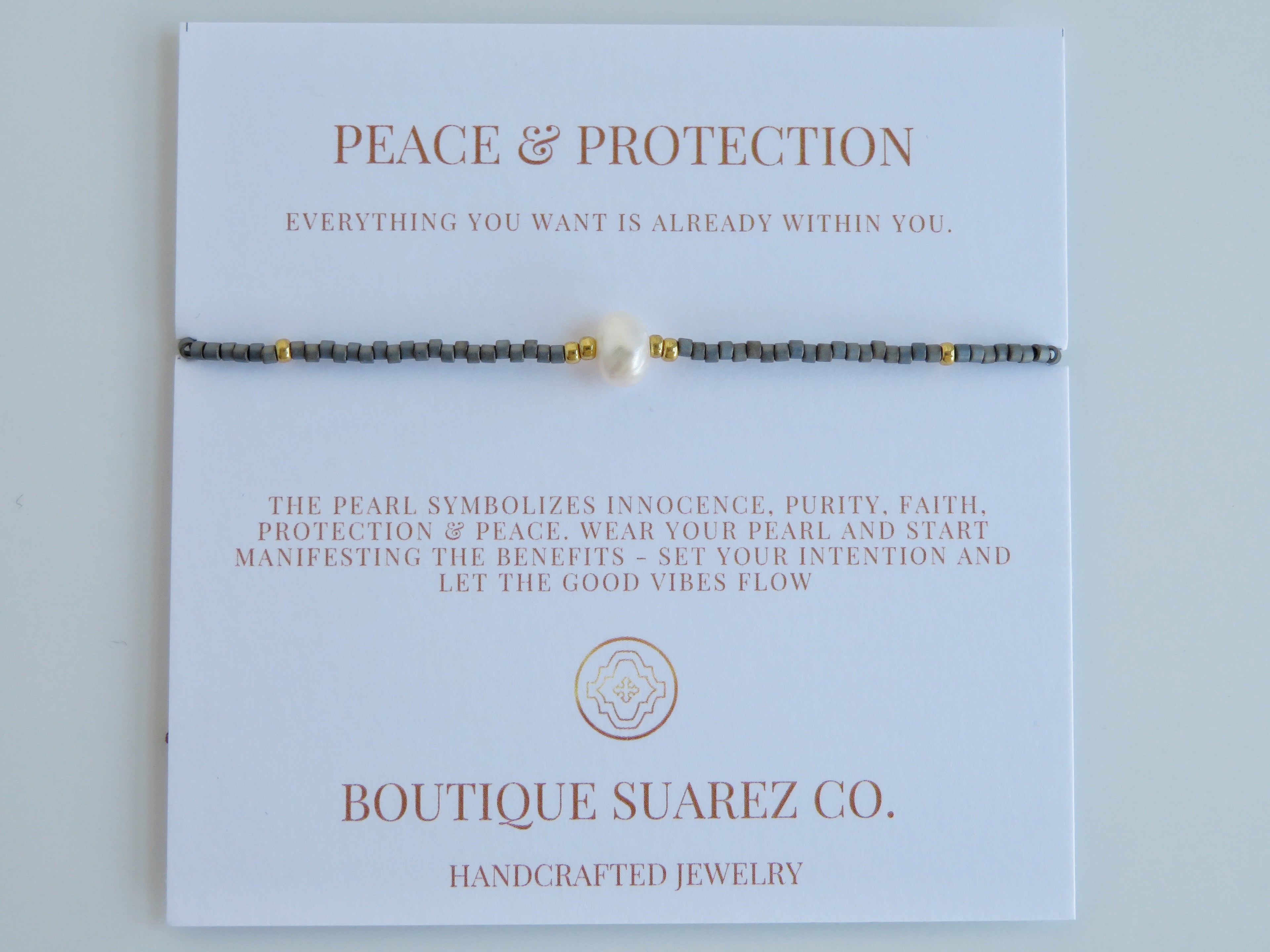 Manifest Peace - Pearl Bracelet