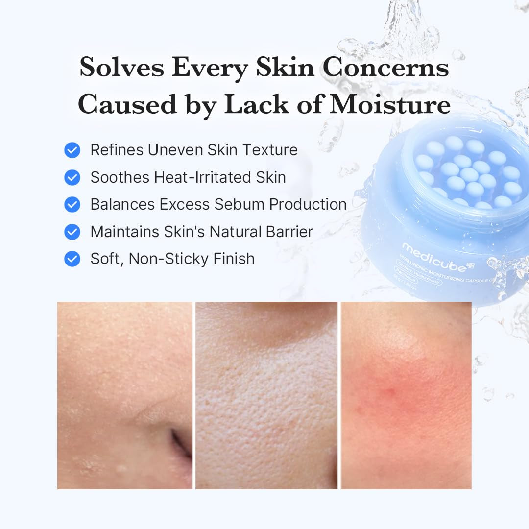 Hyaluronic Acid Capsule Cream | 120H Long-Lasting Hydration, Barrier Care & Calming Daily Facial Moisturizer for All Skin Types | with Hyaluronic Acid, Panthenol & Ceramides | Korean Skincare