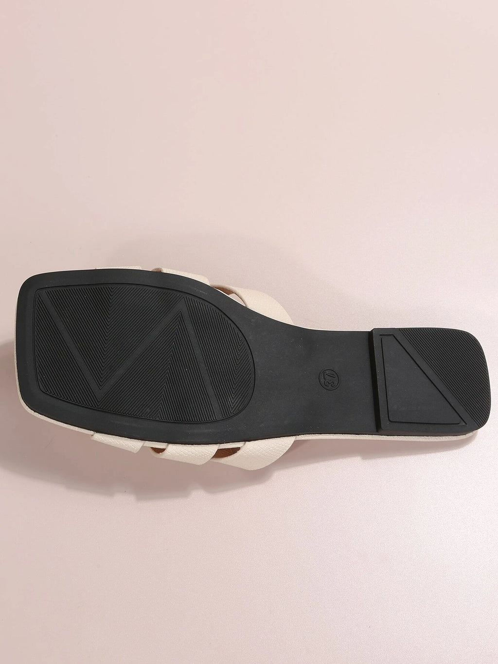 Elegant Beige Sandals for Women, Snakeskin Embossed Cut Out Design Open Toe Slide Sandals