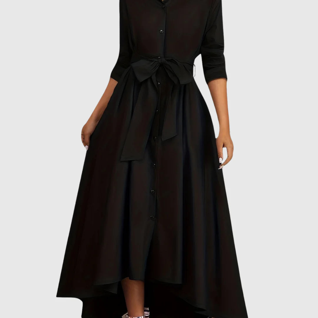 Weronika - Elegancka Sukienka Maxi Z Guzikami