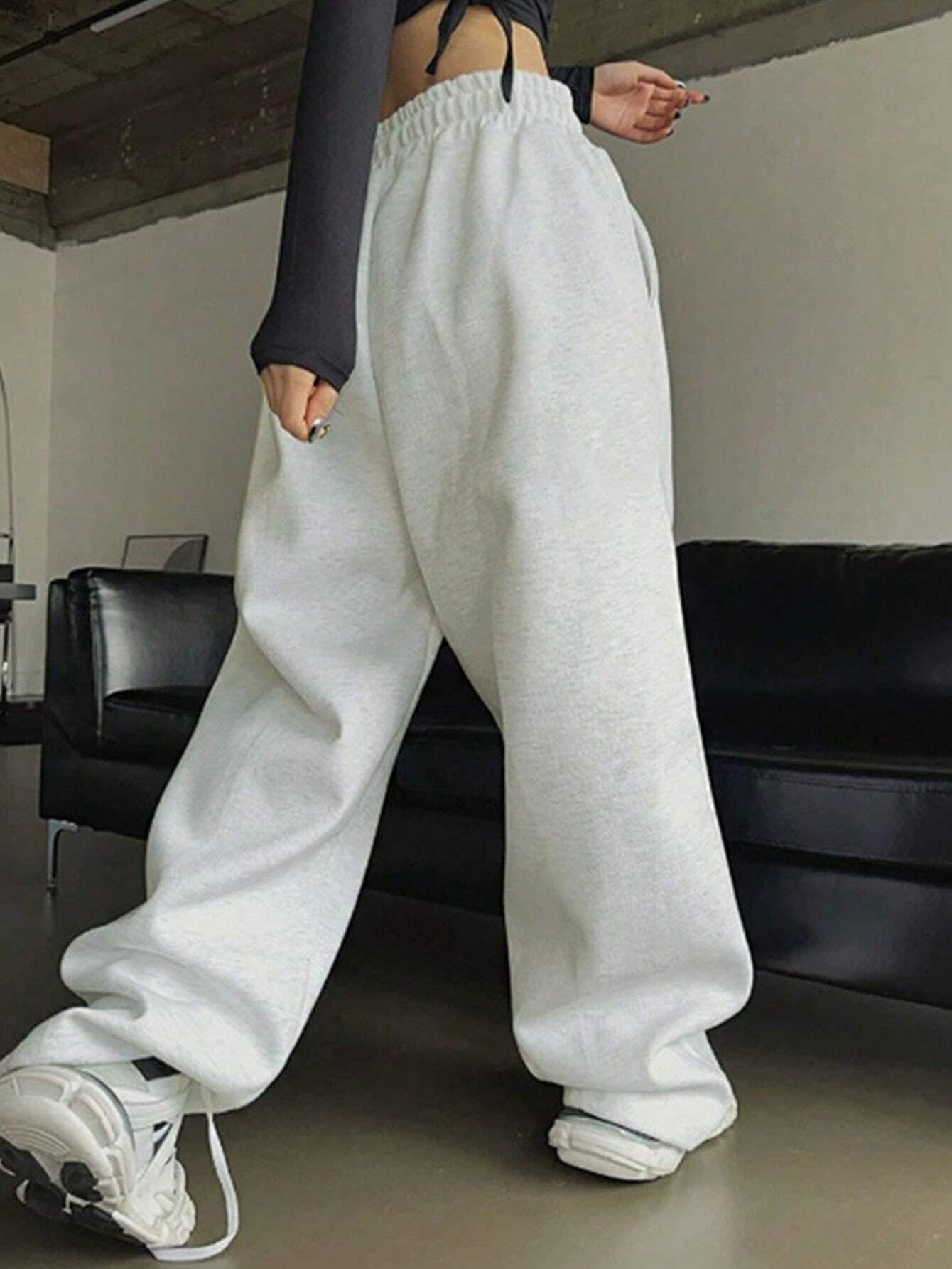 INAWLY plus Size Straight Leg Casual Fashionable Drawstring Bow Design Sweatpants Graduation,Back to School Outfits,Graduation,Teacher Outfits for Women,Back to School Fall Cloth for Women