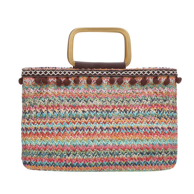 Printed Handbag Ladies Shoulder Bag Casual Fabric Shopping