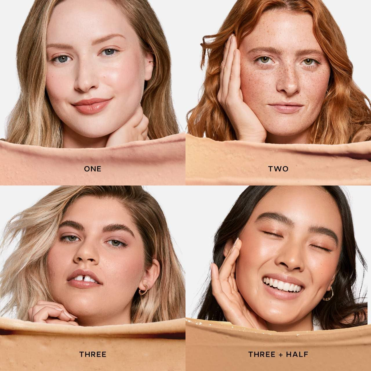 Slip Tint Tinted Moisturizer with SPF 35 - Light Coverage, Glowy Skin Tint & Mineral Sunscreen for Face with Hydrating Hyaluronic Acid - Summer Makeup Essential - Shade Three + Half (1.35 Oz)